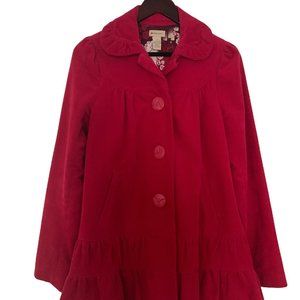 Anthropologie Elevenses Grable Swing Coat In Red